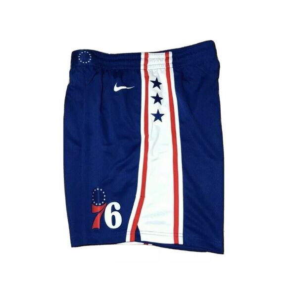 Nike Philadelphia 76ers Icon Edition Sz S Mens Shorts Rush Blue CD0485-495 - Picture 3 of 11